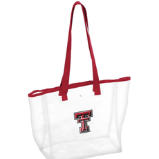 Clear Stadium Tote - Red Trim