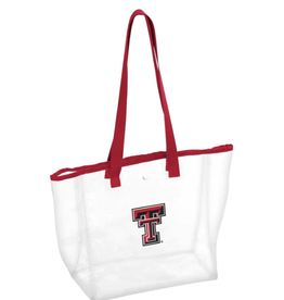 Clear Stadium Tote - Red Trim