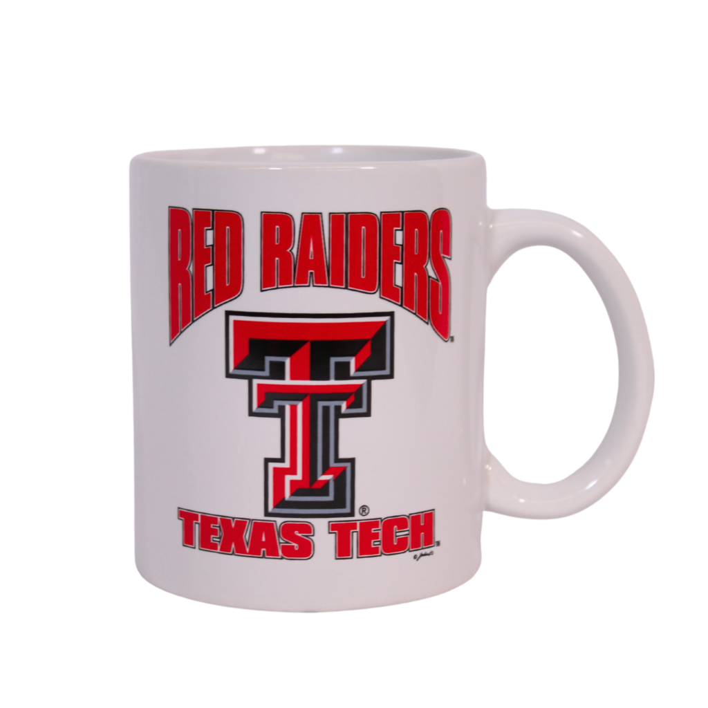 Red Raider Arched Coffee Mug White