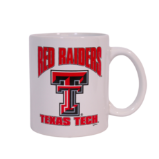 Red Raider Arched Coffee Mug White