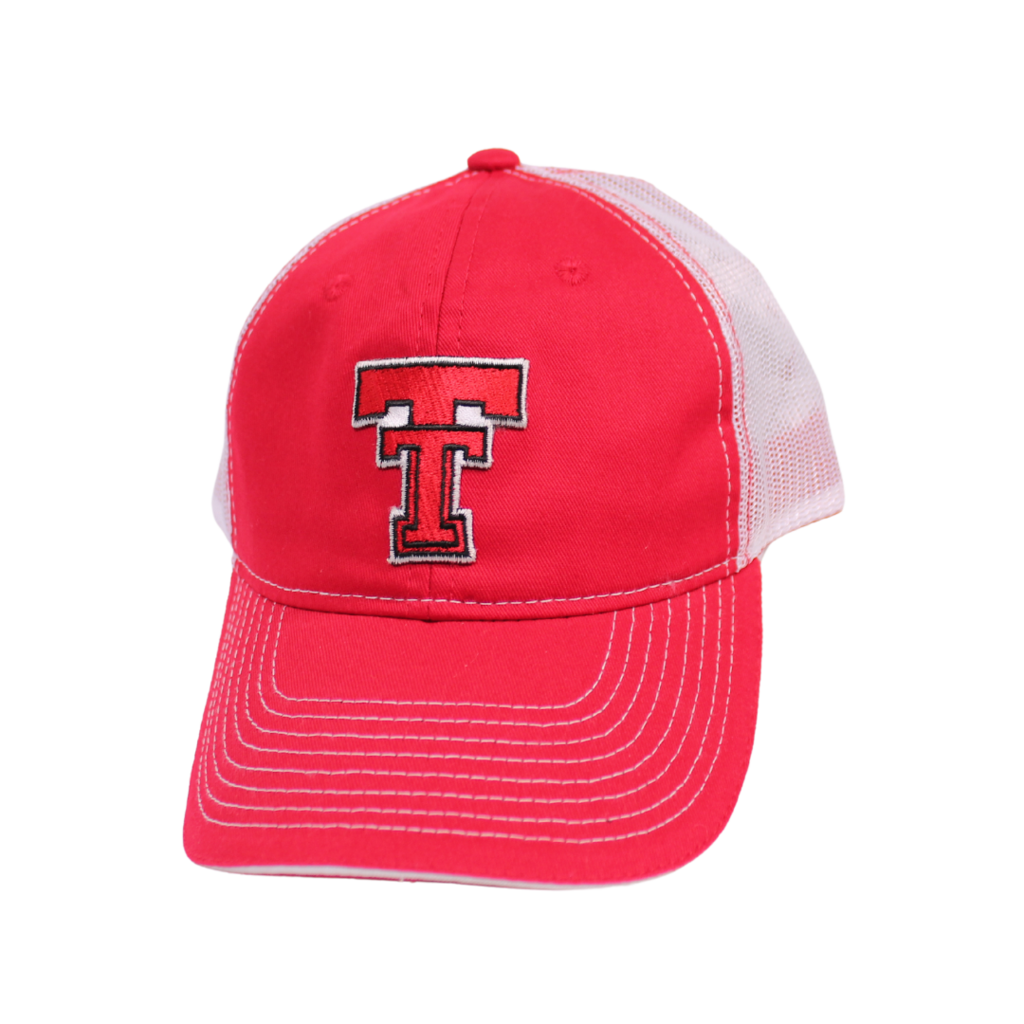 Mesh Double T Cap - Red/White