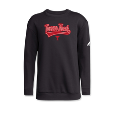 Adidas Youth Textured Swoop Fleece Crew