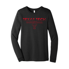 Next Level Outline Throwback Basketball Long Sleeve Tee