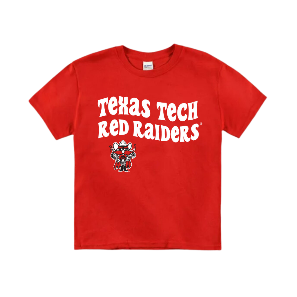 Groovy Raider Red Toddler Short Sleeve Tee