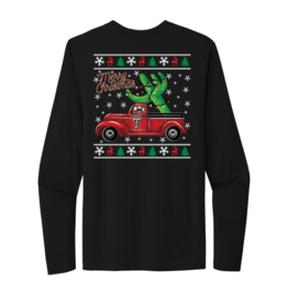 Next Level Christmas Cactus Truck Long Sleeve Tee