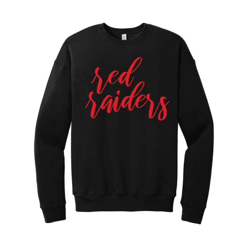 Puff Script Red Raider Sweatshirt
