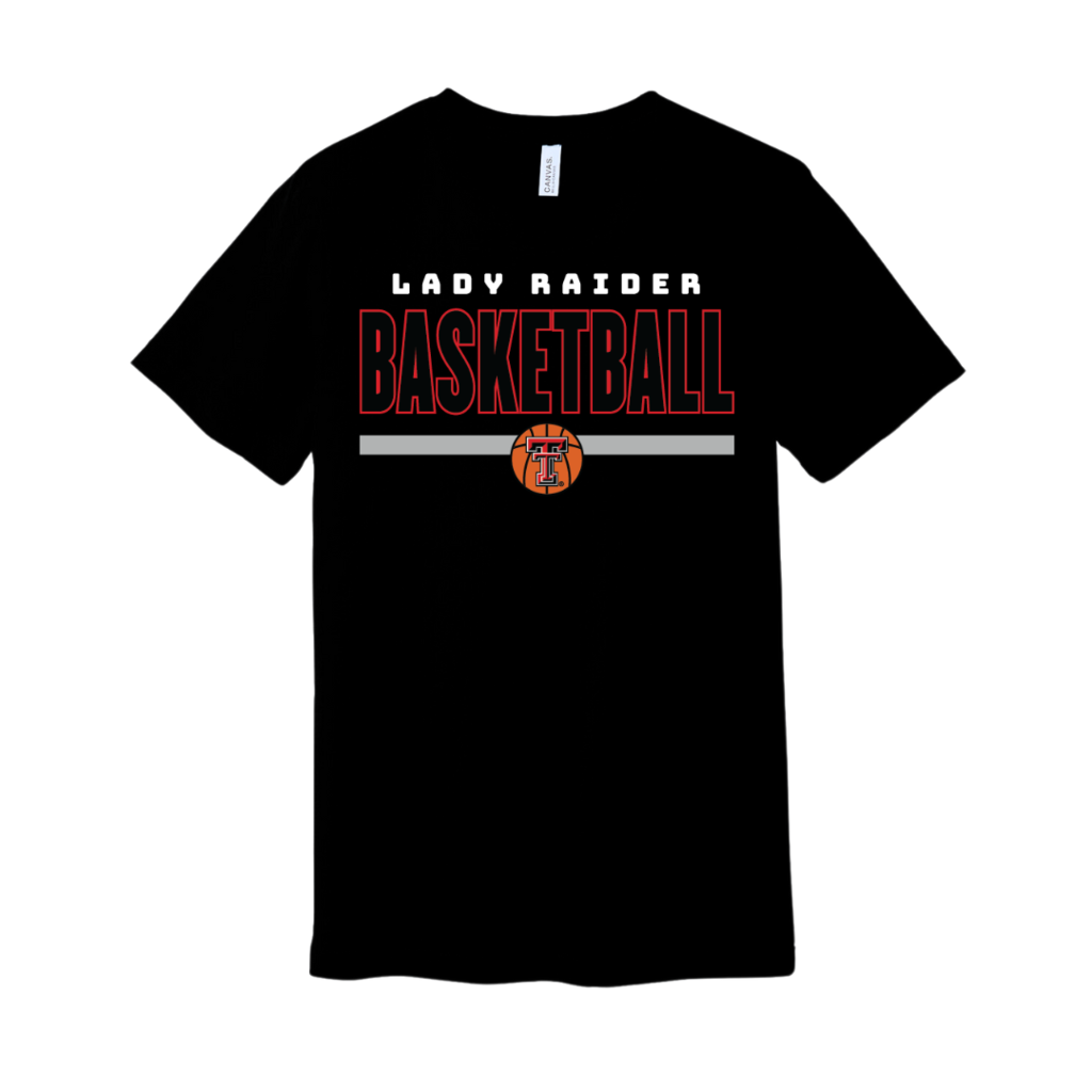 Lady Raider Outline Stripe Short Sleeve Tee