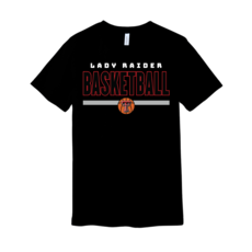 Lady Raider Outline Stripe Short Sleeve Tee