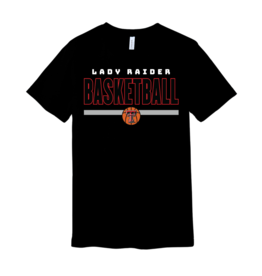 Lady Raider Outline Stripe Short Sleeve Tee