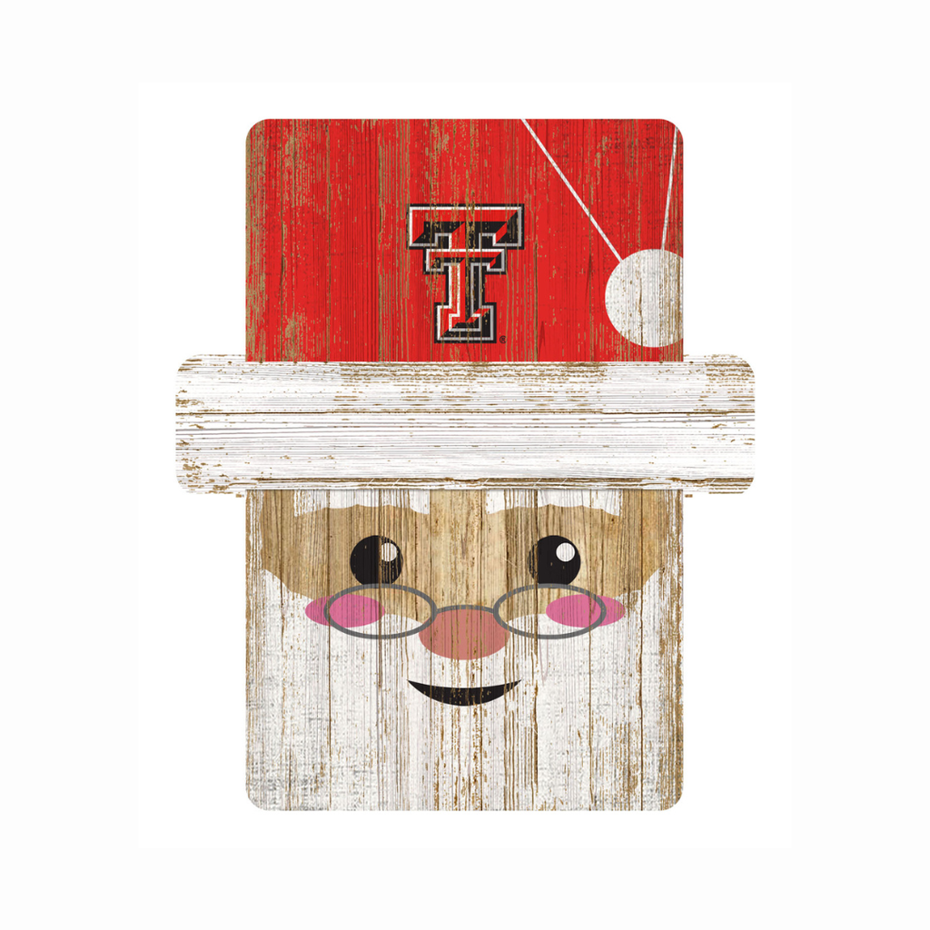 Santa Head Wood Ornament