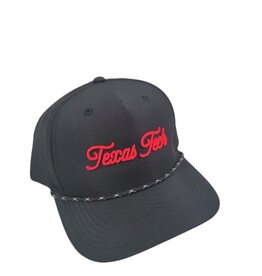 Cap America Puff Texas Tech Adjustable Rope Cap