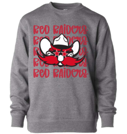Independent Trading Co Raider Red Stars Lightweight Crew Sweatshirt