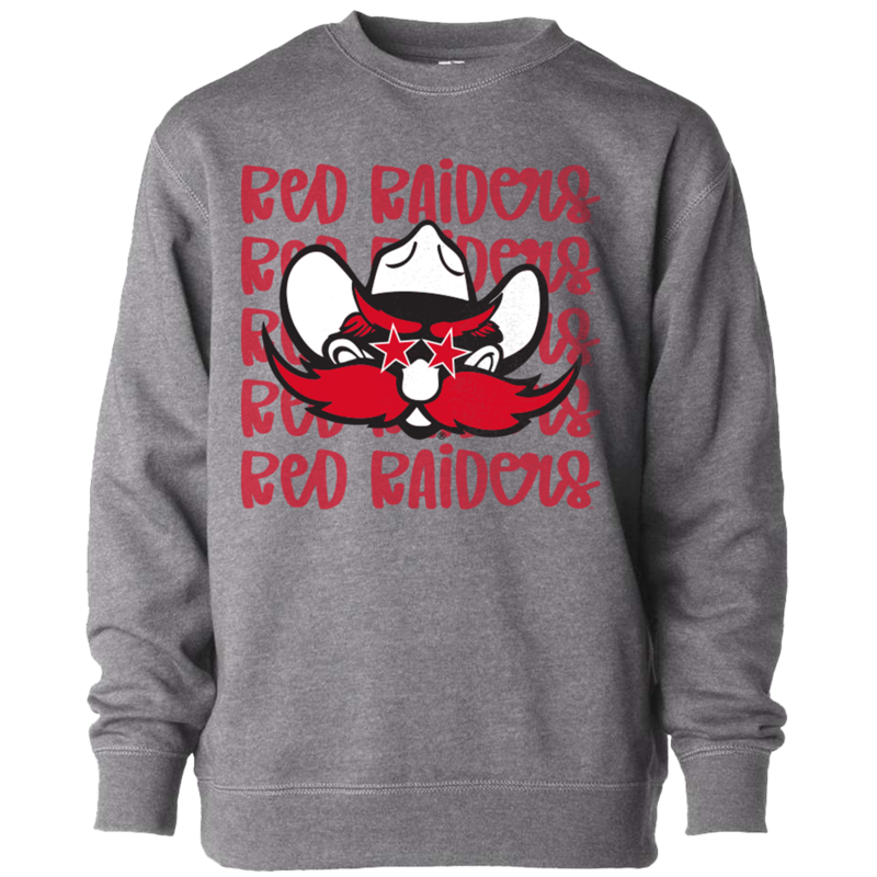 Independent Trading Co Raider Red Stars Lightweight Crew Sweatshirt