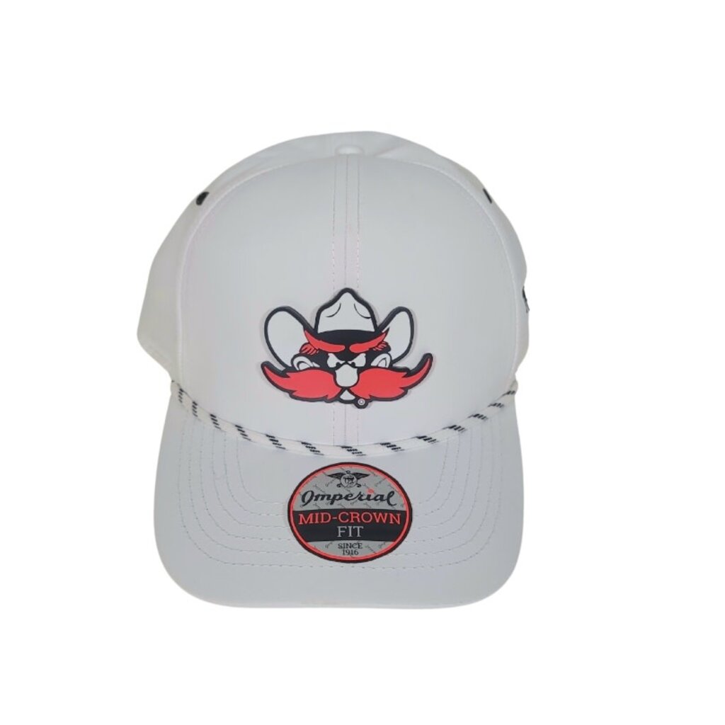 Imperial Raider Red Sili Patch Performance Rope Cap - White