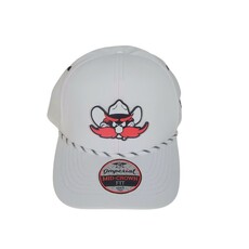 Imperial Raider Red Sili Patch Performance Rope Cap - White