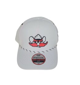 Imperial Raider Red Sili Patch Performance Rope Cap - White