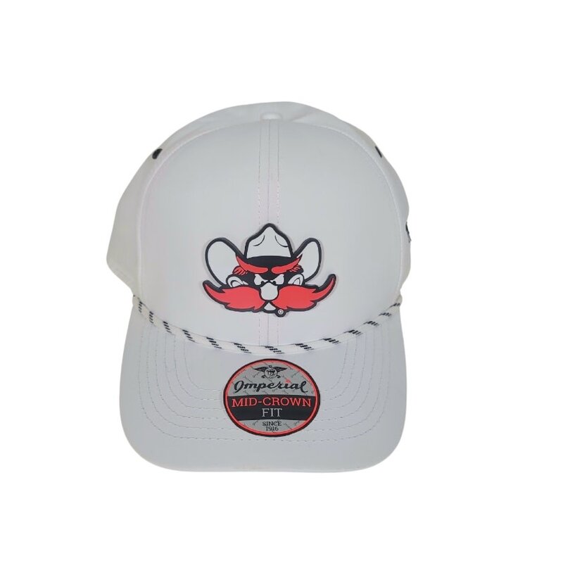 Imperial Raider Red Sili Patch Performance Rope Cap - White