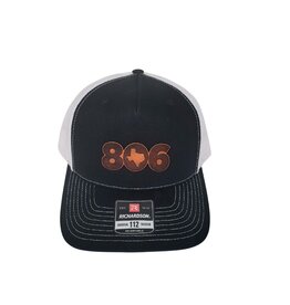 806 Patch Trucker Cap - Black/White