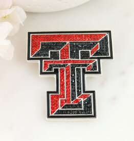 Season's Jewelry Double T Crystal PIn