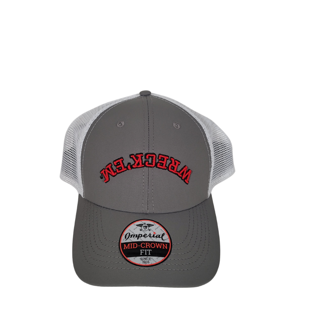 Imperial Wreck ‘em Upside Down Structured Trucker Cap - Grey/White