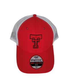 Imperial Vintage Double T Structured Trucker Cap - Red/White