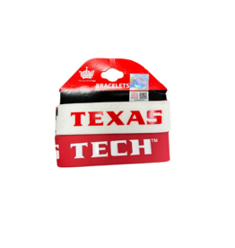 Texas Tech Wide Bracelets 2 Pack Red/White