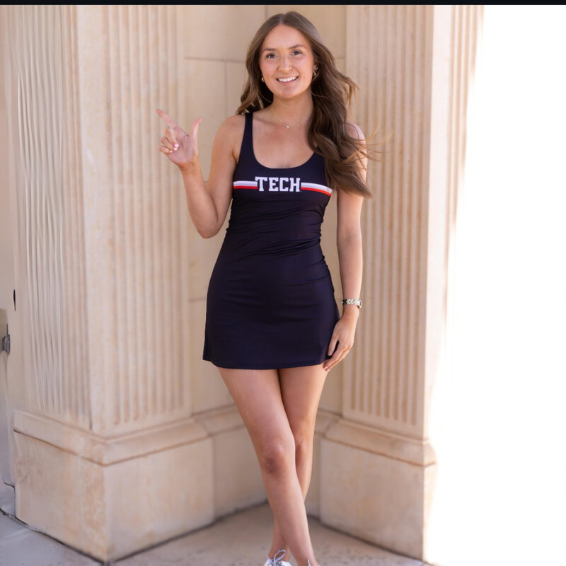 LOJO Collegiate Ladies Stripe Tennis Dress