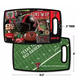 YoutheFan Red Raider Collage Cutting Board