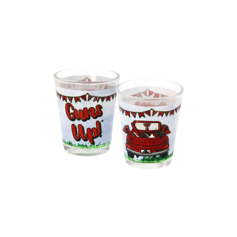 Guns Up Shot Glass
