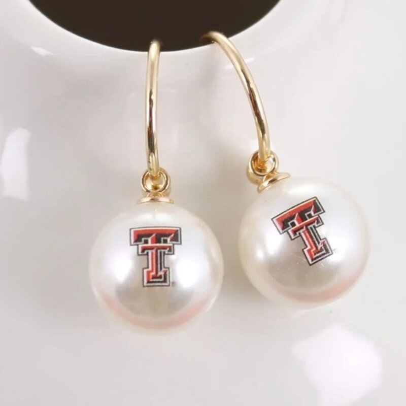 Season's Jewelry Pearl Gold Hoop Earrings