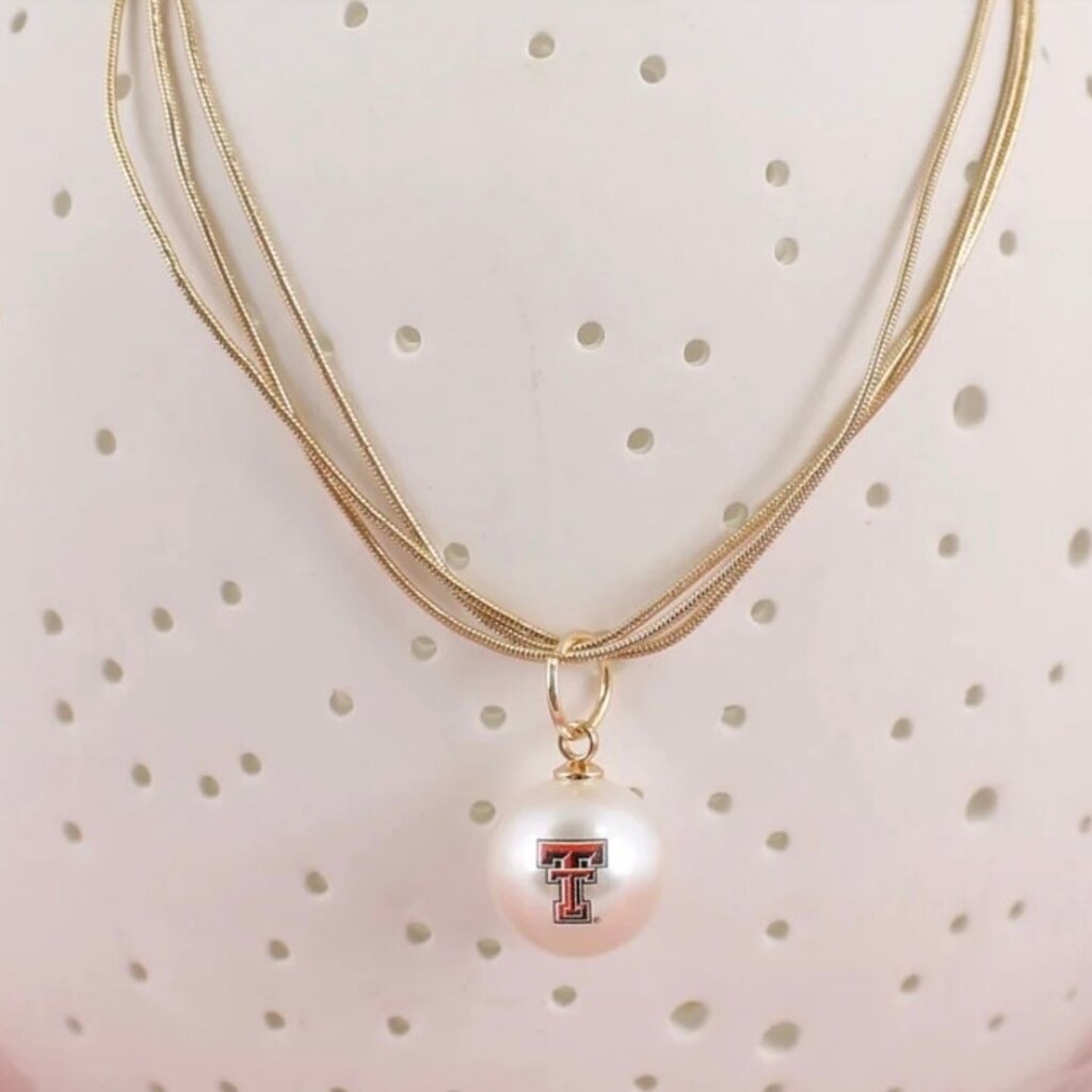 Pearl Logo Gold 18" 3 Strand Necklace