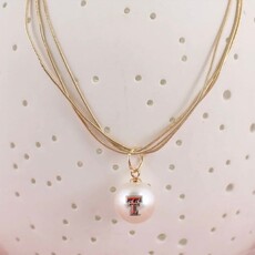 Pearl Logo Gold 18" 3 Strand Necklace
