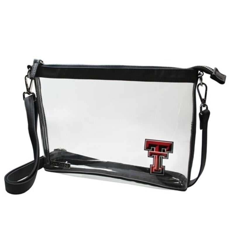 Capri Clear Crossbody Purse - Black - Large