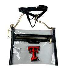 Varsity Patch Flat Zippered Purse