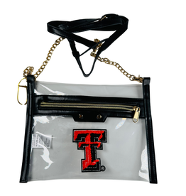 Varsity Patch Flat Zippered Purse