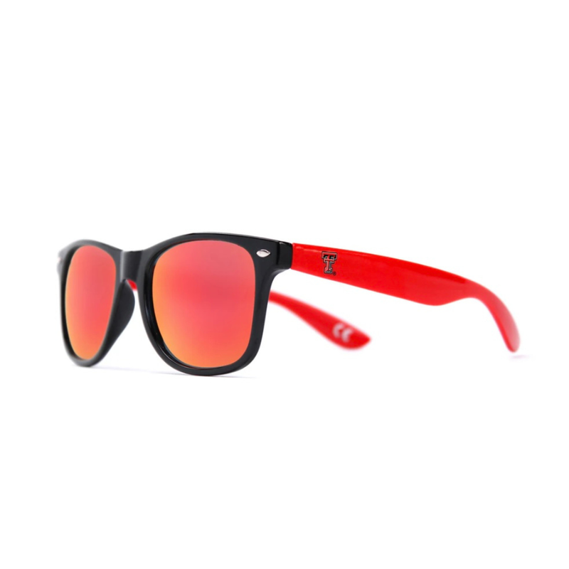 Texas Tech Sunglasses - Black & Red Frame, Red Lenses