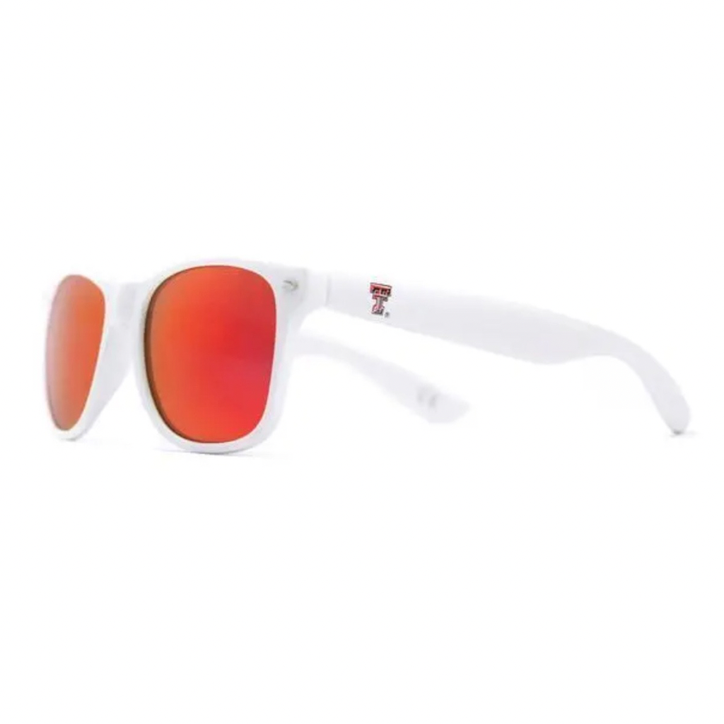 Texas Tech Sunglasses - White Frame w/ Red Lenses