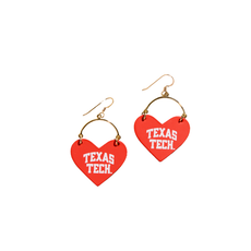 Nickel & Suede Red Heart Suede Earring