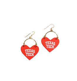 Nickel & Suede Red Heart Suede Earring