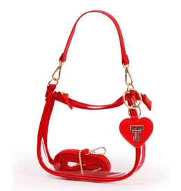 Clara Clear Purse with Heart Charm