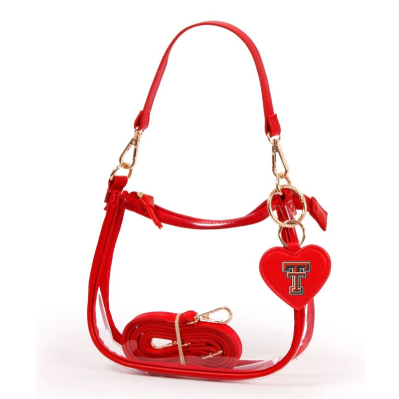 Clara Clear Purse with Heart Charm