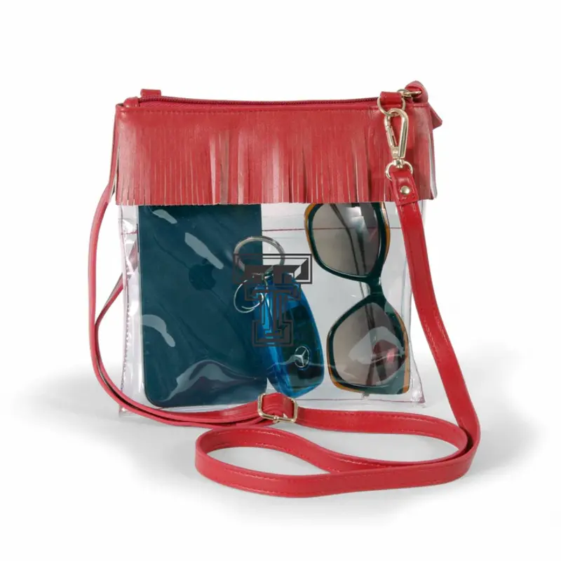 Desden Fringe Crossbody Clear Purse