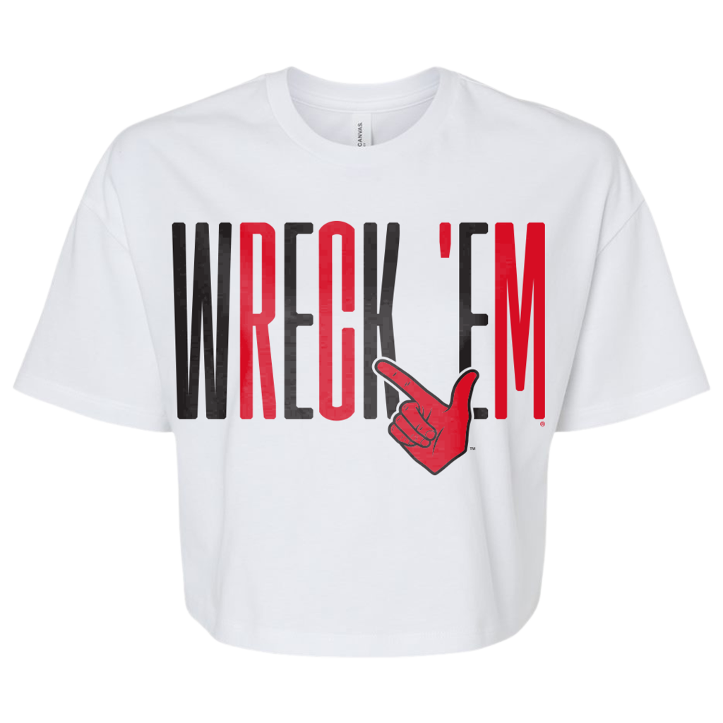 Bella Canvas Wreck 'em Guns  Crop Tee
