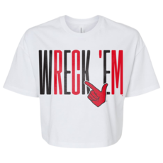 Bella Canvas Wreck 'em Guns  Crop Tee