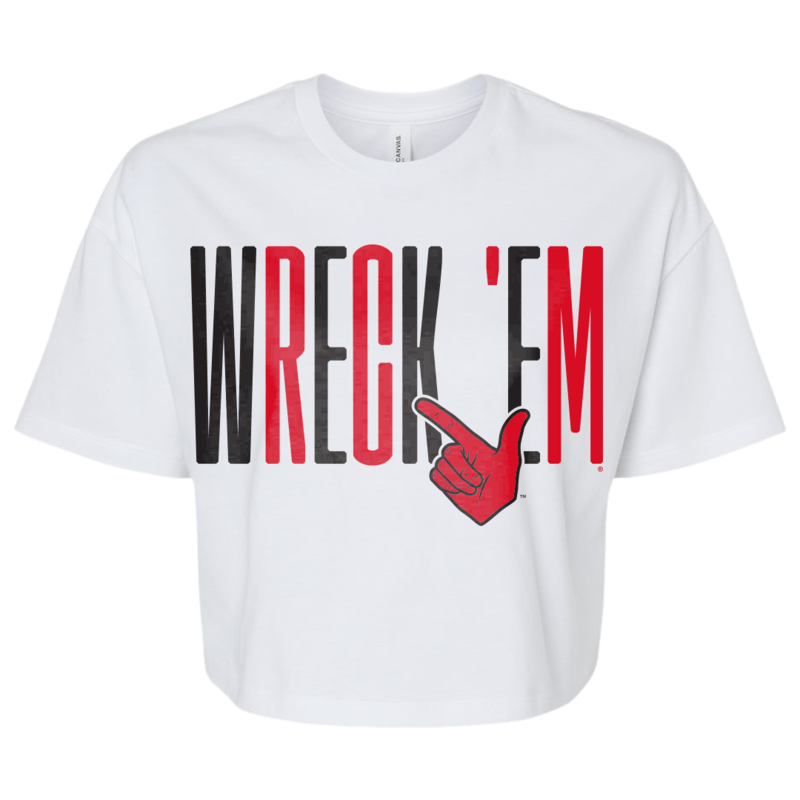 Bella Canvas Wreck 'em Guns  Crop Tee