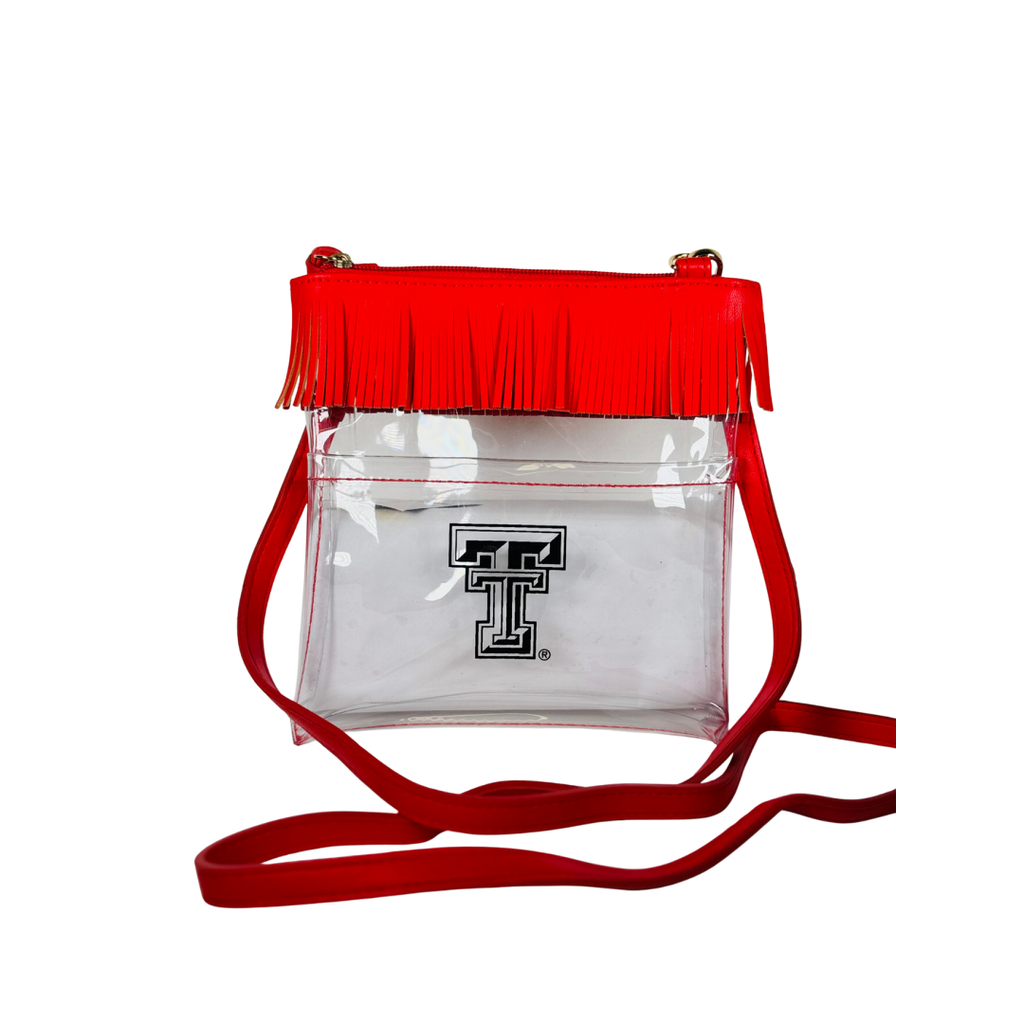 Desden Fringe Crossbody Clear Purse