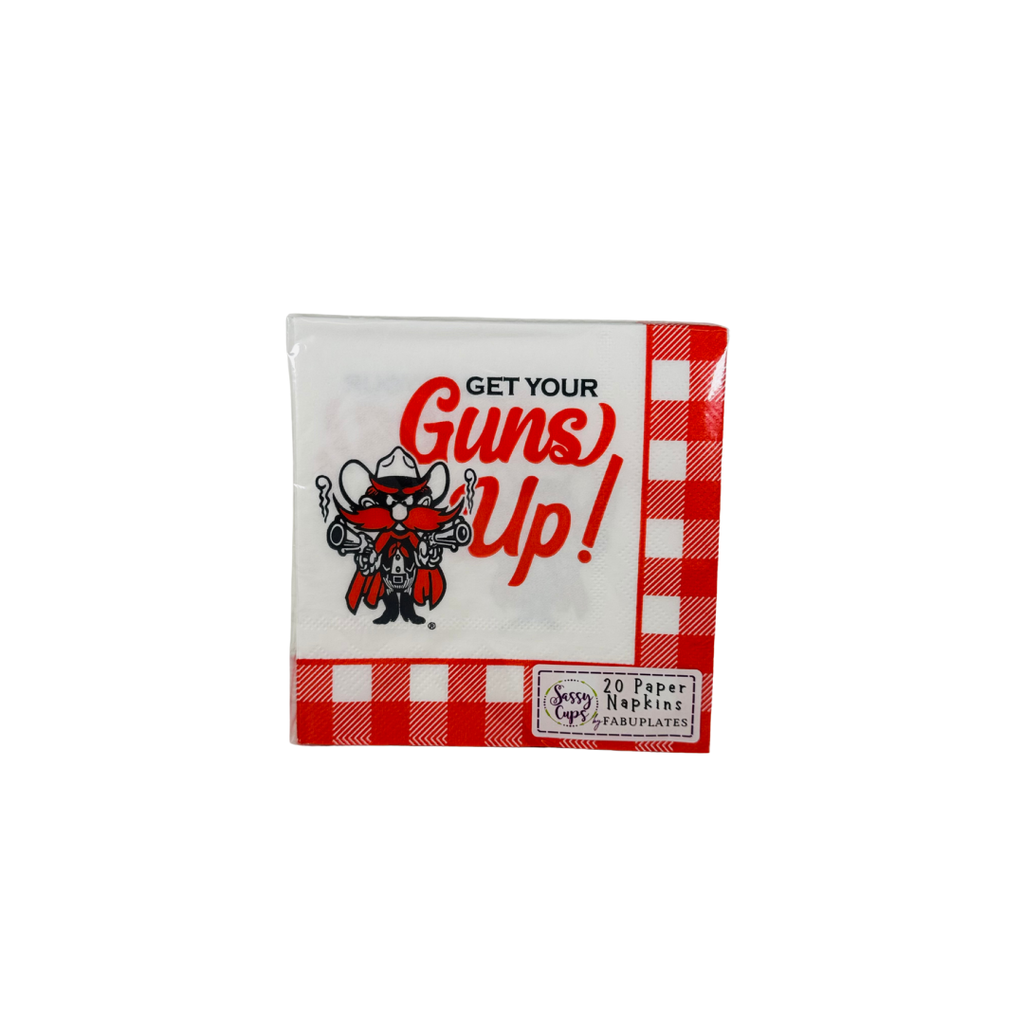 Raider Red Checkered Napkins - 20 pack