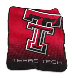 Logo Brand Raschel Throw Blanket