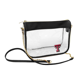 Logo Brand Hype Ladies Clear Purse - Black Trim