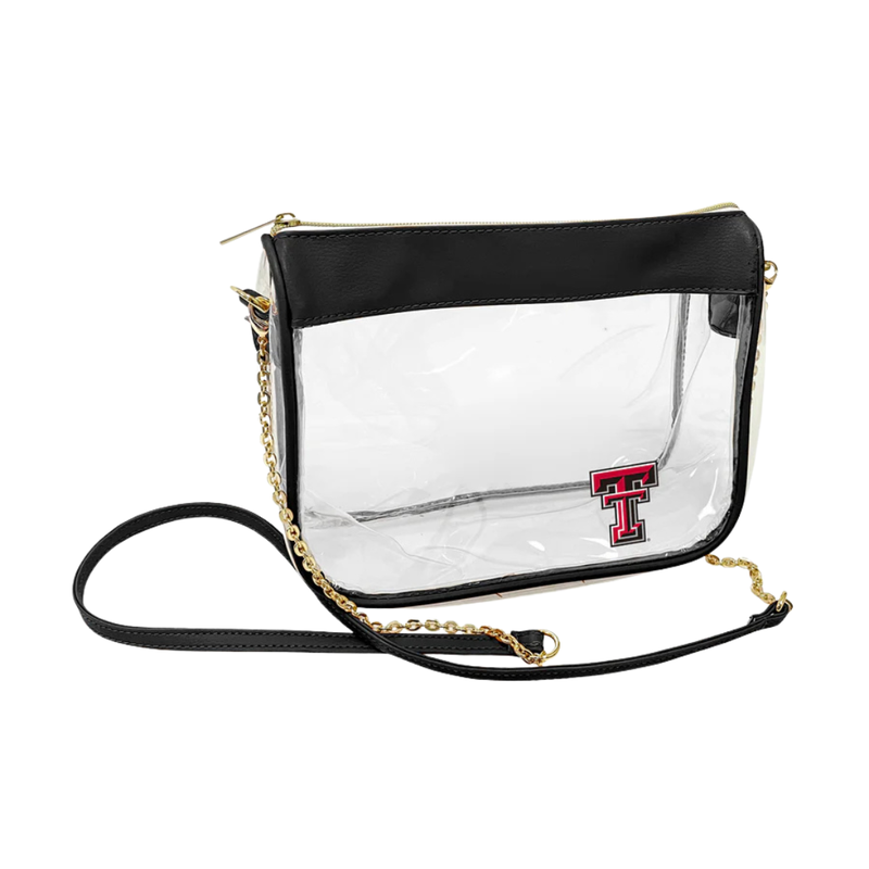 Logo Brand Hype Ladies Clear Purse - Black Trim